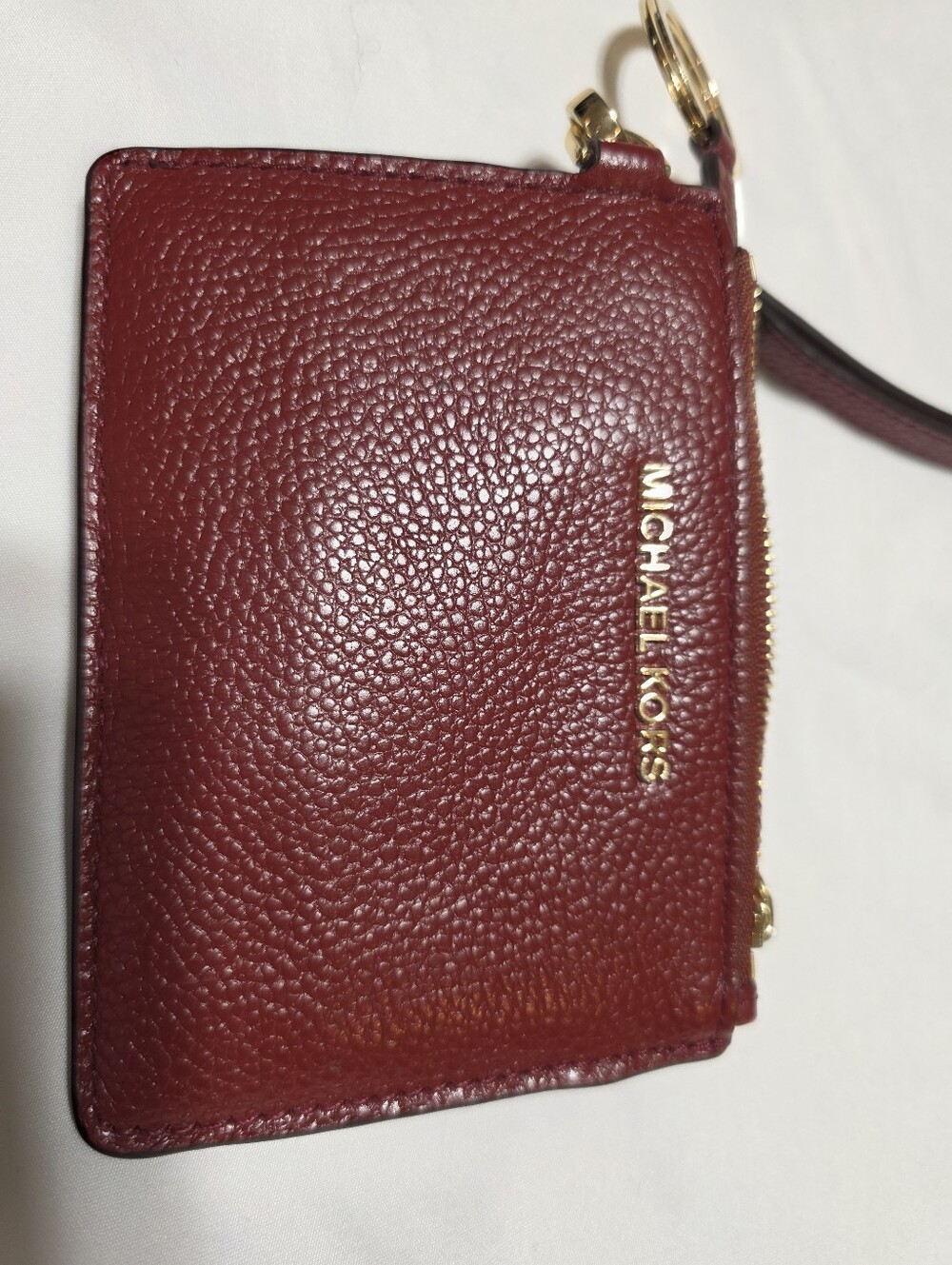 Michael Kors Women's Red Leather Wristlet Card Case